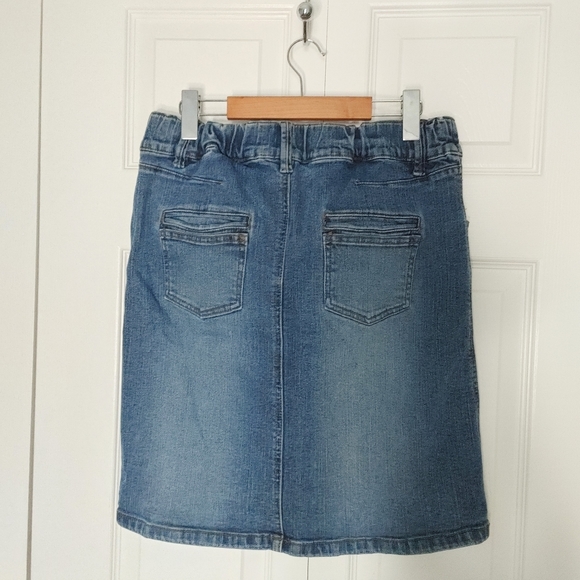 Thyme || Denim Maternity Skirt, Blue, Size Small - Picture 2 of 3